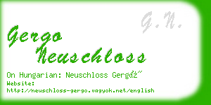 gergo neuschloss business card